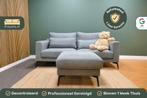 3 Zits Lounge Bank Grijs Met Hocker Poef [Refurbished], Huis en Inrichting, -, -, Driepersoons, 75 tot 100 cm