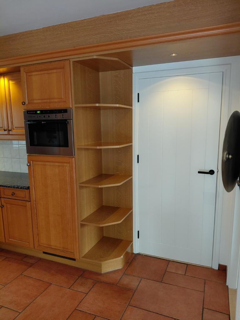 Keuken tekoop, Gebruikt, Bruin, Enkelwandige keuken, Ophalen of Verzenden