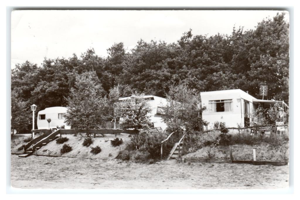 Overberg, (bij Veenendaal) Camping "De Hoge Linde", Verzamelen, Ansichtkaarten | Nederland, Verzenden, 1960 tot 1980, Gelopen