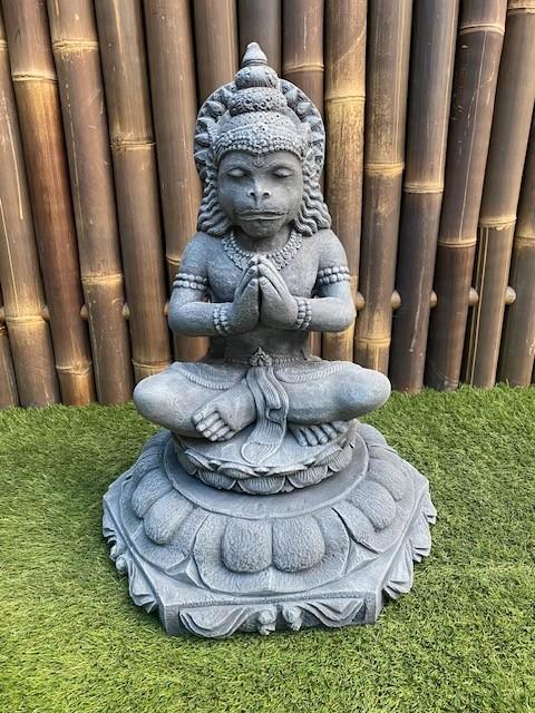 Hanuman met zuil nr.147, Tuin en Terras, Tuinbeelden, Nieuw, Overige typen, Beton, Ophalen