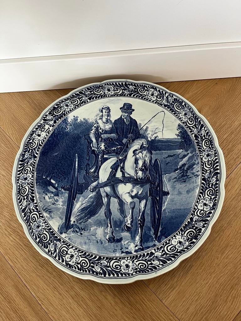 Wandbord Delfts blauw Royal Sphinx, Antiek en Kunst, Ophalen