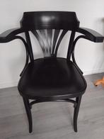 Zwarte caféstoel met armleuningen, Ophalen, Gebruikt, Zwart, Klassiek café