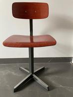 Vintage industrieel schoolstoeltje hout metalen frame Eromes, Ophalen, Gebruikt, Stoel(en)
