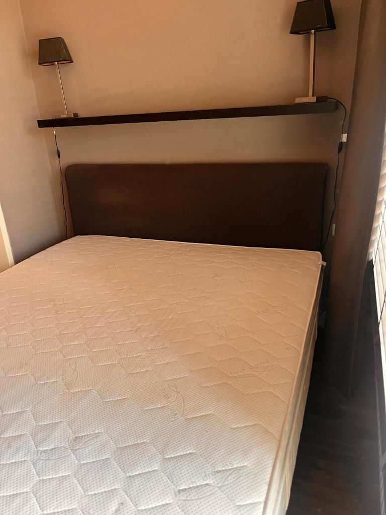 2 persoonsbed, Huis en Inrichting, Slaapkamer | Bedden, Ophalen, Overige materialen, Gebruikt, Wit