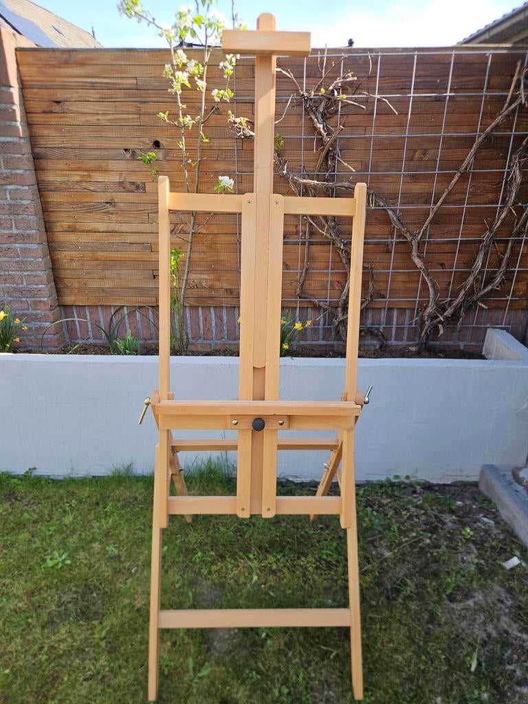 Grote houten schildersezel, Hobby en Vrije tijd, Schilderen, Ophalen, Gebruikt