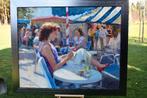 Louis van der Beesen, zonnig terras op linnen 100x110cm., Antiek en Kunst, Ophalen