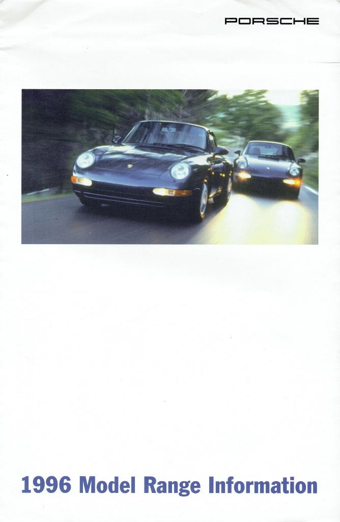 Folder Porsche 911 modellen (Engelse uitgave - 1996), Verzenden, Gelezen, Porsche