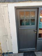 Houten buitendeur met glas, Ophalen, Gebruikt, 200 tot 215 cm, Glas