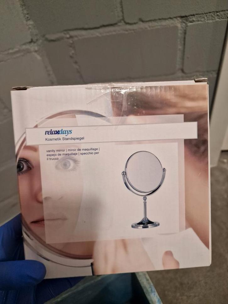 Relaxdays Kosmetik Standspiegel - Nieuw in doos, Huis en Inrichting, Woonaccessoires | Spiegels, Ophalen of Verzenden