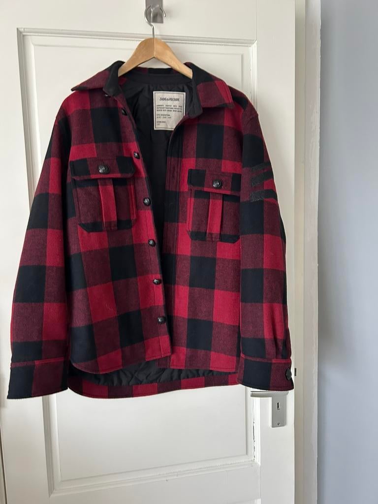 Zadig en Voltaire. Rood geruit jack L watteervoering, Ophalen of Verzenden, Zo goed als nieuw, Rood