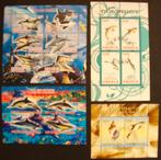 - 721 - 4 Blokken/blokjes met Dolfijnen., Verzenden, Gestempeld, Dier of Natuur