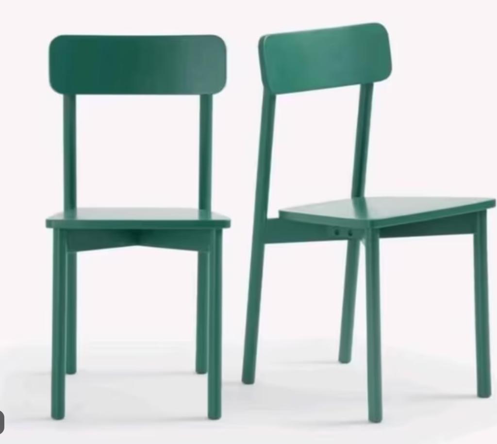 2 green chairs from La Redoute// Groene stoelen La Redoute, Huis en Inrichting, Stoelen, Ophalen, Twee, Overige kleuren, Zo goed als nieuw