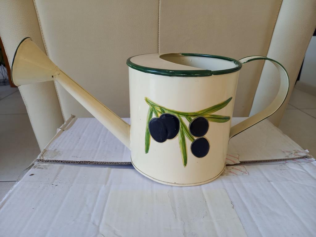 Zinken gieter met olijfmotief, Antiek en Kunst, Ophalen of Verzenden