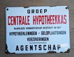 Emaille bord Centrale Hypotheekkas, Ophalen of Verzenden