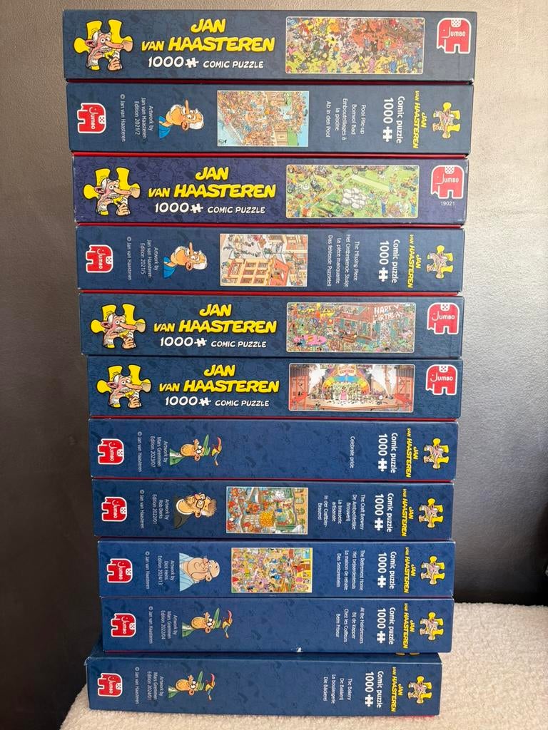Jan van Haasteren puzzels 1000 stukjes, Ophalen, 500 t/m 1500 stukjes, Zo goed als nieuw, Legpuzzel
