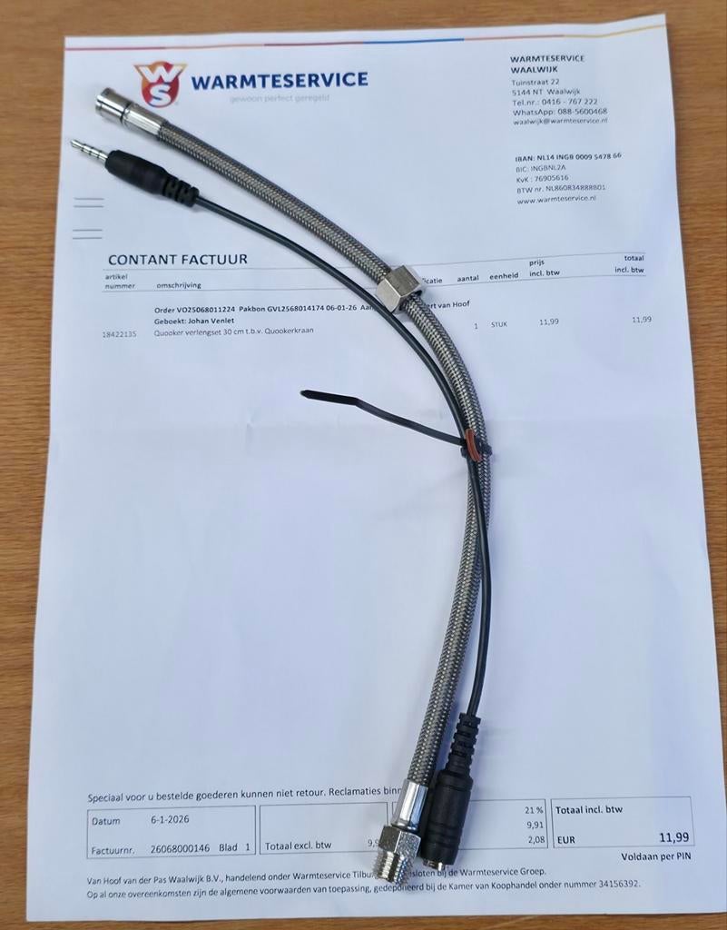 Quooker verlengset 30 cm, Ophalen, Nieuw