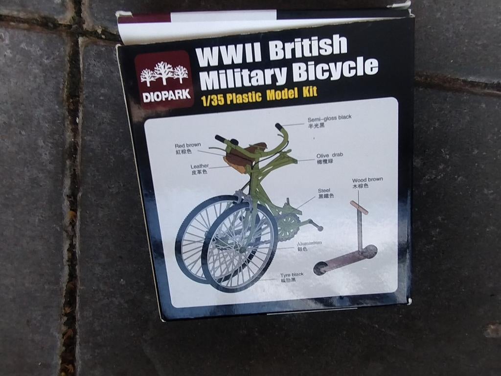 WWII Britse Militaire Fiets 1/35 Modelbouw Kit DIOPARK, Hobby en Vrije tijd, Modelbouw | Auto's en Voertuigen, Overige merken