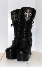 New Rock Gothic Rock Dameslaarzen met Platform, Hoge laarzen, New Rock, Zwart, Nieuw