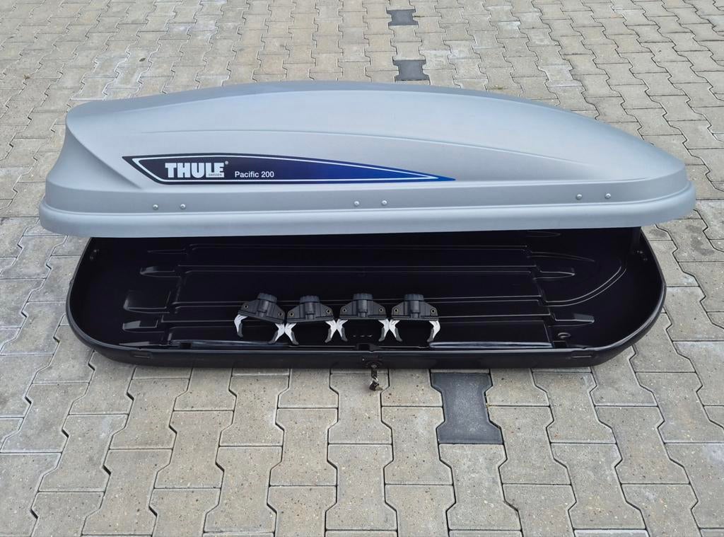 ZGAN mooie grote THULE Pacific 200M grijze dakkoffer skibox, Ophalen of Verzenden, Zo goed als nieuw