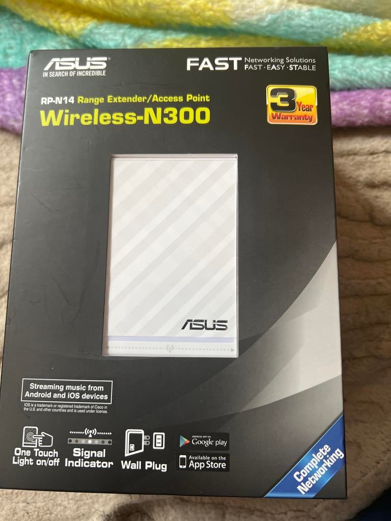 ASUS RP-N14 Wireless-N300 Range Extender/Access Point, Verzenden, Nieuw