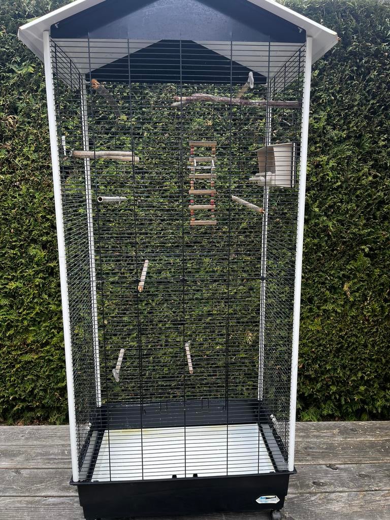 vogelkooi, Dieren en Toebehoren, Vogels | Hokken en Kooien, Ophalen, Gebruikt, Metaal, Vogelkooi