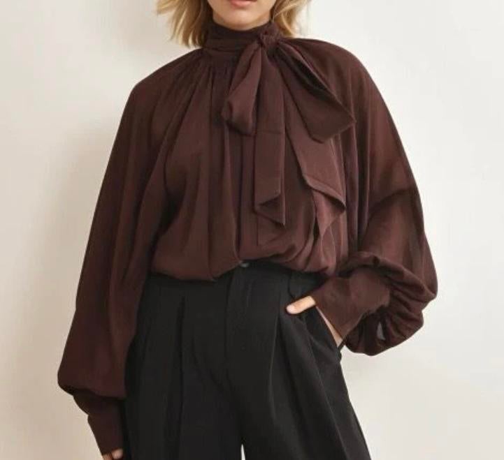 FEELKOO losvallende top bruin mt M/L