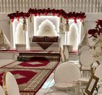 Henna Taqlidi Stage met Rode Bloemen en Tapijten, Ophalen, Gebruikt, Geboorte of Huwelijk