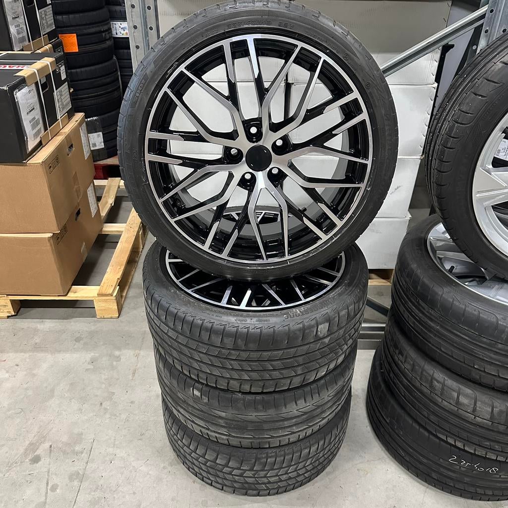 Audi mam Rs look velgen 18” nieuw met bridgestone zomer, Auto-onderdelen, 18 inch, Gebruikt, Banden en Velgen, Ophalen of Verzenden