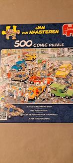 Jan van Haasteren in de autospuiterij, Ophalen of Verzenden, 500 t/m 1500 stukjes, Zo goed als nieuw, Legpuzzel