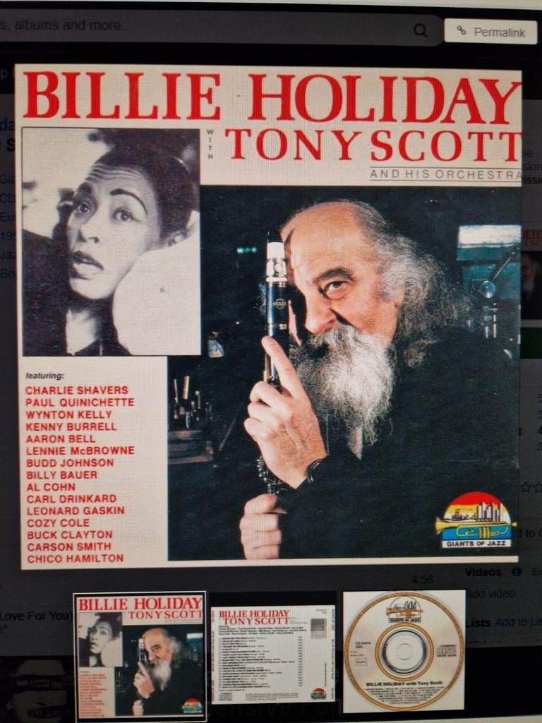 Billie Holiday with Tony Scott., Ophalen of Verzenden, 1980 tot heden, Zo goed als nieuw, Jazz