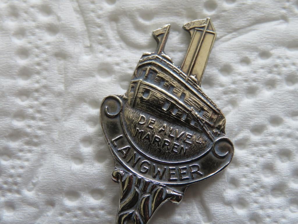 Lepeltje Hotelschip de Alve Marren te Langweer, Verzenden, Zo goed als nieuw, Overige materialen, Bestek