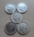 5 (VIJF) x Nederland Wilhelmina Gulden ZILVER, Postzegels en Munten, Munten | Nederland, 1 gulden, Setje, Zilver, Ophalen of Verzenden