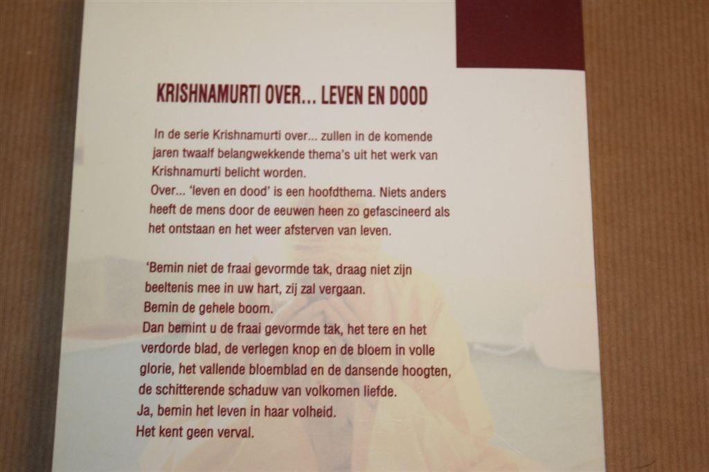 Krishnamurti over Leven en Dood — Filosofie, Boeken, Ophalen of Verzenden, Gelezen, Overige onderwerpen, Achtergrond en Informatie