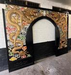 Chinees scherm houtsnijwerk Chinese kamerscherm handwerk, Verburgt Vintage, Gebruikt, Ophalen of Verzenden, https://verburgtvintage.nl/#contact