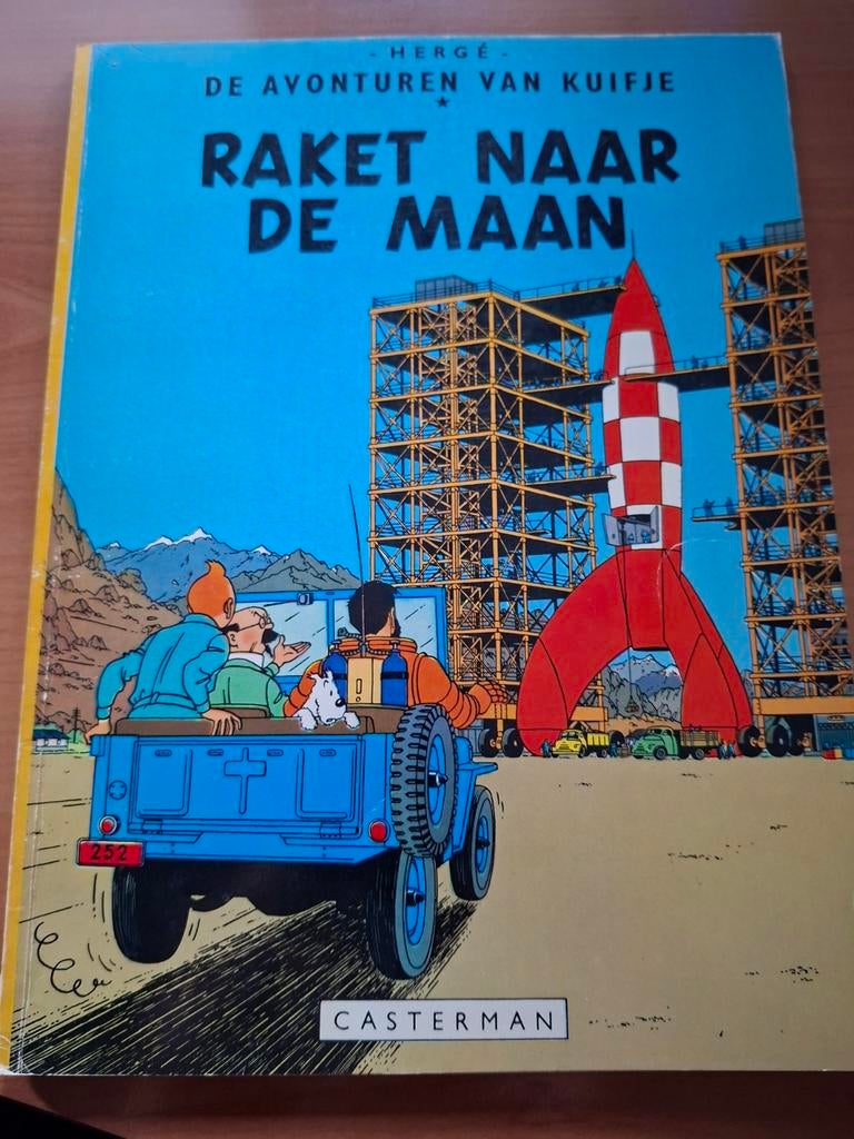 De Avonturen van Kuifje : Raket naar de Maan 1953, Gelezen, Eén stripboek, Ophalen of Verzenden, Hergé