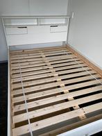 Wit bed 140 x 200 met kastjes, Huis en Inrichting, Slaapkamer | Bedden, Ophalen, Wit, Tweepersoons, 140 cm