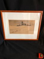 Willem Witjens (1946) - Ets van winterlandschap, Antiek en Kunst, Ophalen of Verzenden