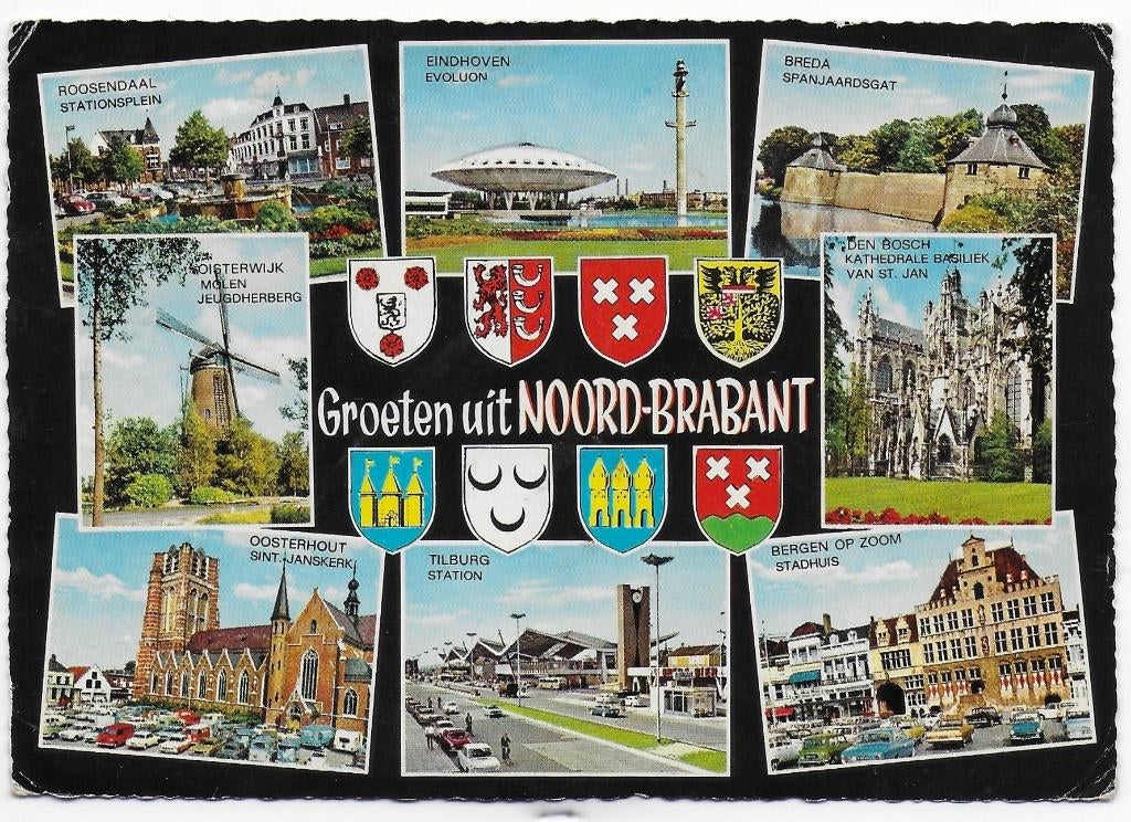 Noord Brabant Gelopen Ansichtkaart (C25), Verzamelen, Ansichtkaarten | Nederland, Verzenden, Voor 1920, Gelopen, Noord-Brabant
