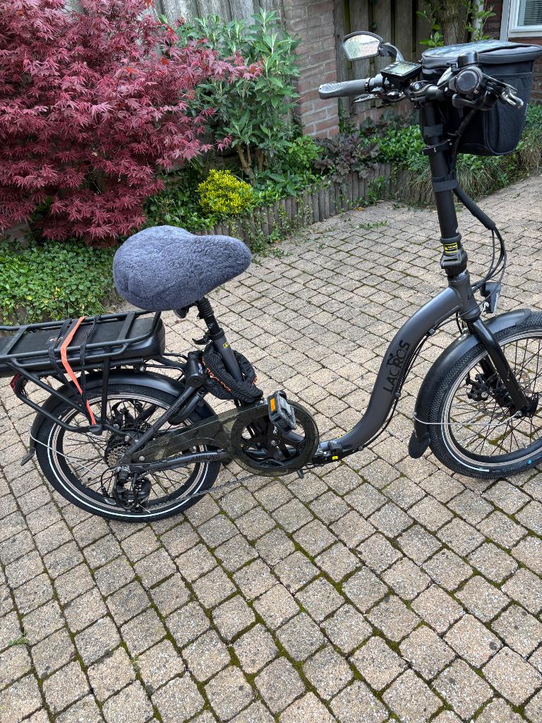 Electrische opvouwbare damesfiets, Zo goed als nieuw, 51 tot 55 cm, 50 km per accu of meer, Ophalen