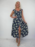 *Abfab Vintage Doorknoop Jurk met Madeliefjes 42*, Kleding | Dames, Blauw, Maat 42/44 (L), Ophalen of Verzenden, Zo goed als nieuw