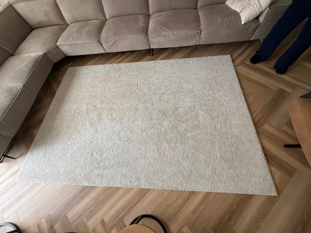 crème/beige vloerkleed 200 x 300 cm zacht, Huis en Inrichting, Stoffering | Tapijten en Kleden, Ophalen, 200 cm of meer, Zo goed als nieuw