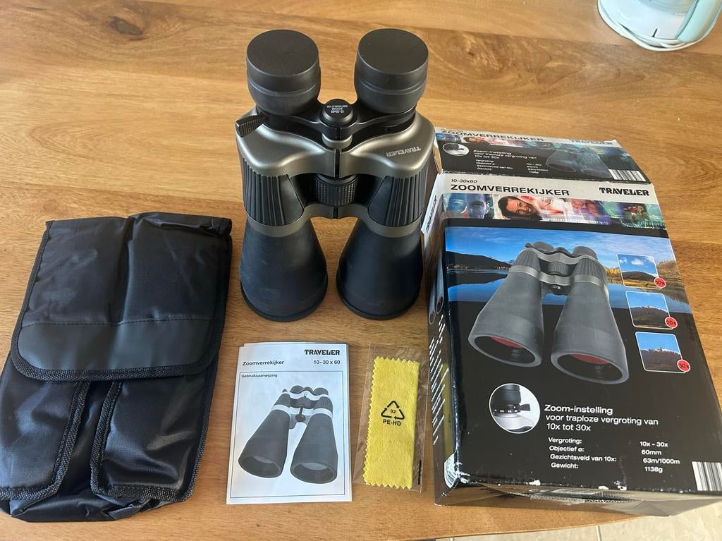Traveler Zoomverrekijker 10-30x60 - Krachtige Vergroting, Overige typen, Nieuw, Ophalen of Verzenden, 20x of meer