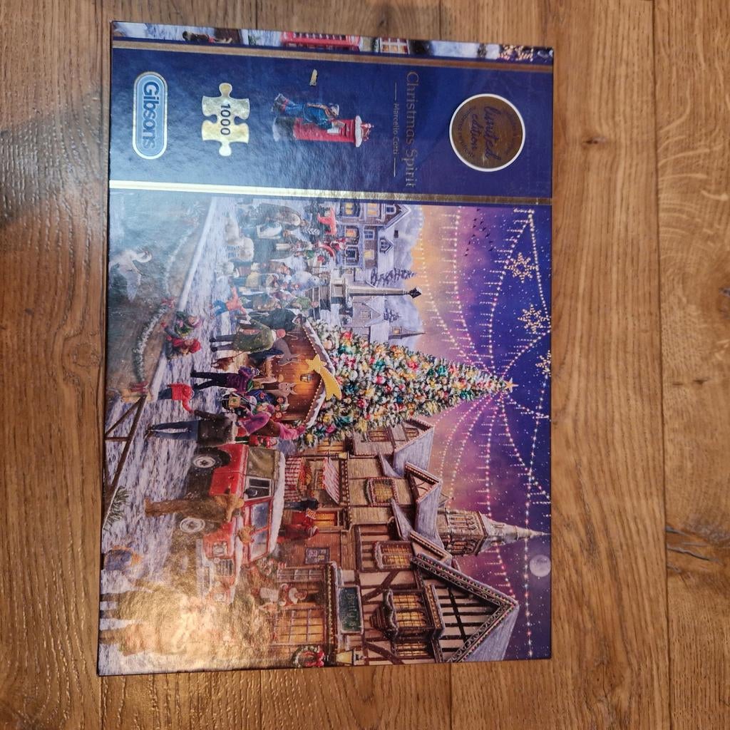 GIBSONS Christmas Spirit 1000 stukjes legpuzzel, Ophalen of Verzenden, 500 t/m 1500 stukjes, Zo goed als nieuw, Legpuzzel