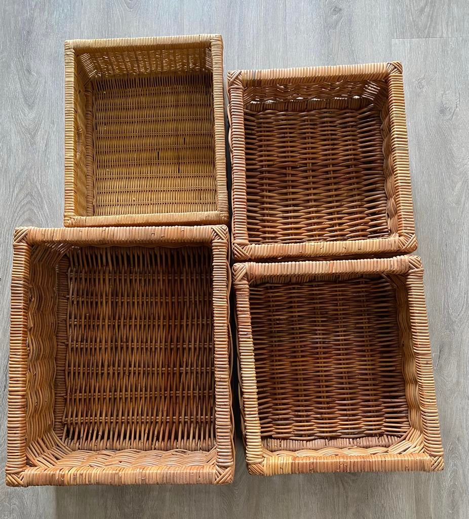 Rieten manden verschillende grootte, Ophalen, Zo goed als nieuw, Rond, Riet