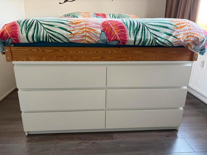Malm kast IKEA wit 6 lades, Huis en Inrichting, Kasten | Kledingkasten, Gebruikt, Minder dan 100 cm, 100 tot 150 cm, 25 tot 50 cm