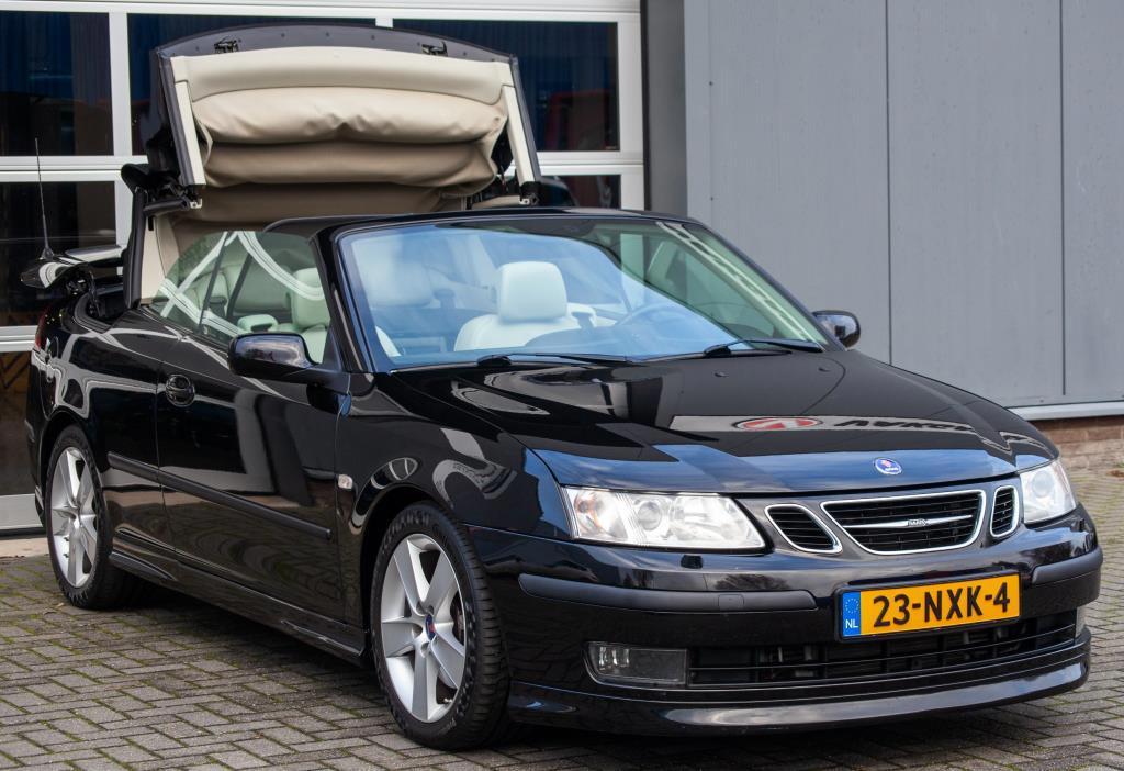 Saab 9-3 Cabrio 2.8 V6 T Aero automaat, Auto's, Saab, Gebruikt, 1675 kg, Cabriolet, 4 stoelen