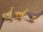 vogeltjes metaal drie stuks 3 kleuren nieuw, Ophalen of Verzenden, Nieuw