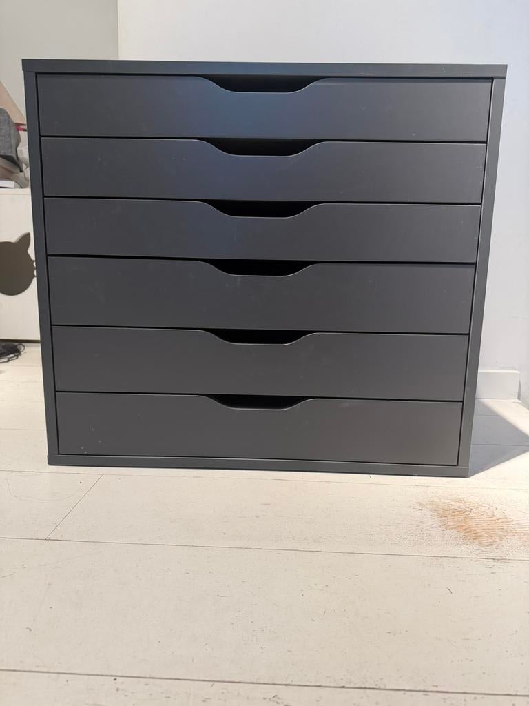 IKEA ladekast Alex donkergrijs, Huis en Inrichting, Ophalen, Gebruikt, 5 laden of meer, 50 tot 100 cm