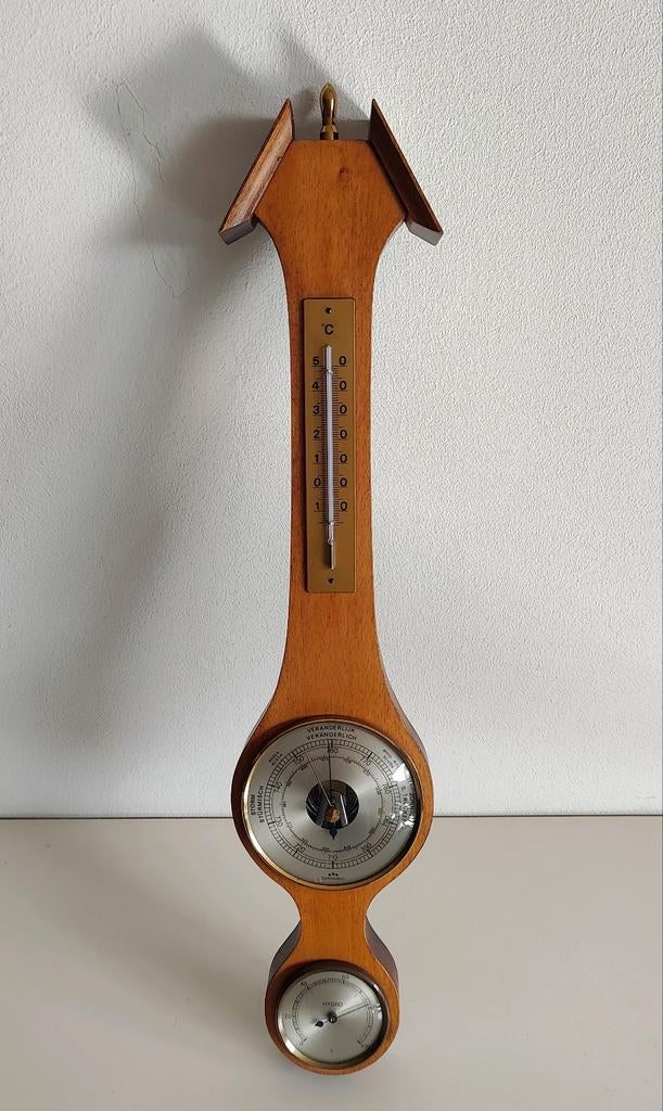 Commodoor barometer met thermometer en hygrometer, Audio, Tv en Foto, Weerstations en Barometers, Ophalen of Verzenden, Gebruikt