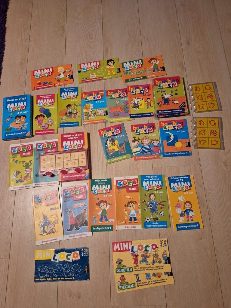 Grote collectie Loco Mini en Bambino met basisdozen, Ophalen of Verzenden, Gebruikt, Taal en Lezen